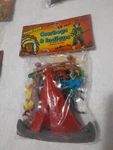 Vintage Agglo Value Pack Cowboys & Indians Old West Figures Horses Canoe Teepee New. Price: $23.96.