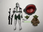 Hasbro Star Wars The Black Series Yoda Clone Commander Gree Loose Used. Price: $139.00.