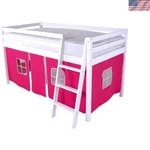 Pink Bed Tent For Bunk Loft Kids Cabin Play Fun Privacy New. Price: $87.82.