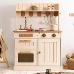 Robotime Wooden Play Kitchen Set For Kids Toddlers, Pretend Cook With Food New. Price: $154.23.