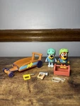 Bluey Vehicle & Figures Go Kart Playset - Complete W/ Rusty Used. Price: $17.50.