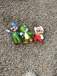 3-PACK Mario Figures & Luigi, Yoshi Action (5 Inch) Used. Price: $21.99.