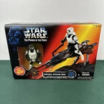 Star Wars 1995 Potf Imperial Speeder Bike Scout Trooper Kenner Complete Box New. Price: $24.99.