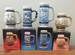 Set Of 4 Mini Steins Car Moose Plane, Ship Original Boxes 1982 & 1983 Brazil Used. Price: $24.88.