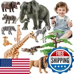 Thinkbay 12PCS Realistic Safari Animals Figures Learning Toys Set, Large African New. Price: $38.72.