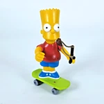 Bart Simpson Playmates Wos Series Action Figure 99102 Skateboard Slingshot Used. Price: $13.45.