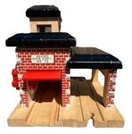 Thomas Train Wooden Railway Sodor Station #36 & Firetruck Learning Curve Used. Price: $23.99.