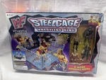 New Wwf Micro Bend-ems Steel Cage Ring Set & Figures Damaged Box. Price: $39.99.