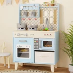 Bierum Play Kitchen With Realistic Lights & 21.8 X 12.3 33.5 Inches, Blue New. Price: $111.95.