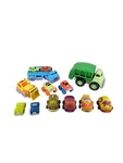 Green Toys Carrier, Garbage Truck, Dozer & Pull Back Cars Lot Of 4 Used. Price: $25.00.
