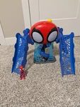 Marvel Spider-man Spidey Playset W/ Figure, Toy Car, Lights & Sounds Used. Price: $45.00.