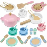 Simpliplay Wooden Toy Plates And Dishes For Kitchen Set 30PCS Montessori New. Price: $35.85.