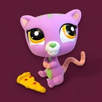 Hasbro Littlest Pet Shop #86 Possum Green Purple Yellow Eyes W/ Pizza G7 Lps Used. Price: $7.20.