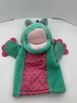 Dragon Dinosaur Hand Puppet Plush Green Pink Vintage 1995 Kids Ii Einstein Used. Price: $12.99.