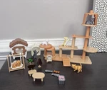 Tqqfun Cat Figurine Playset - Realistic Pet Care Center Role Used. Price: $14.99.