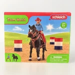 Schleich Farm World Cowgirl Racing Fun Set 42576 Horse Saddle Barrels New. Price: $19.99.