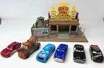 2005 Disney Cars Radiator Springs Curio Shop Playset With 6 Sign Lights Up Used. Price: $189.00.