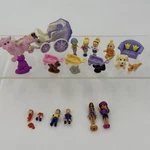 Polly Pocket Micro 1" Dolls Lot Bluebird & Mattel Miniature Figure Pet Used. Price: $49.97.