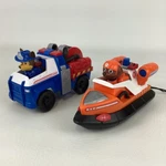 Paw Patrol Fire Rescue Chase Police Cruiser Zuma Boat Vehicles Spin Master Used. Price: $28.01.