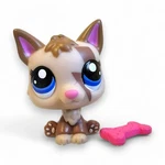 Hasbro Littlest Pet Shop #73 German Shepherd Dog Tan Blue Eyes W/ Bone G7 Lps Used. Price: $7.20.