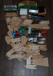 Thomas & Friends Wooden Railway Lot Tracks Bridges Buildings Trains Used. Price: $85.49.