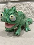 Cc) Disney Parks Tangled Pascal Rapunzel Chameleon Lizard Green Metallic Plush Used. Price: $14.99.
