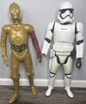 Jakks Pacific Star Wars 2016 C-3PO & 2015 Stormtrooper Big Figs Massive 31 Tall Used. Price: $135.00.