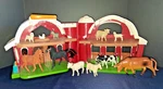 Big Red Barn Playset By Battat W 11 Realistic Farm Animals Used. Price: $12.95.