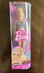 Mattel Barbie 65TH Anniversary Fashion Doll Blonde Blue Eyes HRH11 Striped Top New. Price: $15.00.
