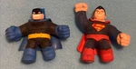 Set Of 2 Heroes Goo Jit Zu Batman And Superman Stretch Squish Toy By Moose Used. Price: $15.00.