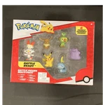 Pok Mon Battle Ready 6-FIGURE Multi-pack Pikachu Eevee Scorbunny Boxed New. Price: $20.00.