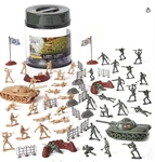 True Heroes 65 Piece Military Forces Bucket Sentinel 1 Army Men Tanks Nib New. Price: $15.00.