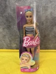 Mattel Barbie Fashionistas Doll #213, Blonde With Striped Top HRH11 New. Price: $10.00.