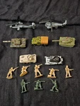 Proloso Partial Military Army Playset W/ (2) Vintage Mattel Hot Wheel Tanks Used. Price: $9.99.