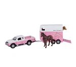 Mitsubishi L200 Pick Up & Horse Trailer - Diecast Pink Kids Globe V060124 New. Price: $25.55.