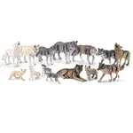 Thinkbay 14PCS Wolf Toy Animal Figurines, Realistic Plastic Zoo Safari New. Price: $46.99.