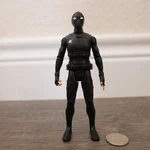 Marvel Far From Home Black Stealth Suit Spider-man 6' Figure Hasbro Used. Price: $9.00.
