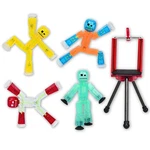 Zing Stikbot 4 Pack With Tripod, Action Figures, Mobile Phone Creator New. Price: $39.68.