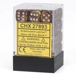 Chessex CHX27893 Dice - Lustrous: 36D6 Gold/silver,accessories New. Price: $23.94.