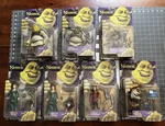 7 Shrek Movie 6" Action Figures, Mcfarlane Toys, 2001, New, Factory Sealed. Price: $350.00.
