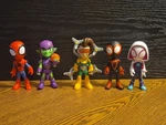 Marvel Spidey And His Amazing Friends Web Squad Figure, 5 Action Figures Used. Price: $30.00.