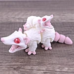 Albino Opossum & Baby 3D Printed Articulated Fidget Toy Cute Desk Pet New. Price: $10.99.