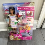 Barbie & Pups Playset Doll Transforming Stroller 2 Pets Sku WQ16 New. Price: $6.00.