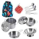 Tiny Cookware Utensils Pretend Play Kitchen Toys Stainless Steel Cooking Set New. Price: $16.79.