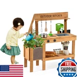 Aoparts Mud Kitchen For Kids Outdoor Wood Play Planter Toddler Sink New. Price: $100.77.