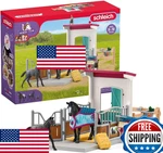 Schleich Horse Club 34-PC Stall Toy Playset W/ Mare, Foal Figure, Stable New. Price: $43.62.