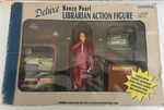 2005 Accoutrements Deluxe Nancy Pearl Librarian Action Figure Set Bad Box Used. Price: $34.99.