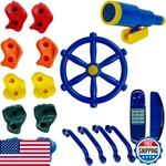 Redswing Pirate Ship Wheel Telescope Rock Climbing Holds Handles Kids Playground New. Price: $91.85.