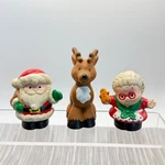 Fisher Price Little People Christmas Santa Mrs Claus Reindeer Figure Lot 3PC Y2K Used. Price: $24.99.