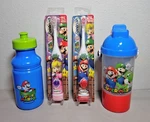 Nintendo Super Mario Kid's Battery Spin Brush & Water Bottles Lot (4) Boys Girls New. Price: $11.70.